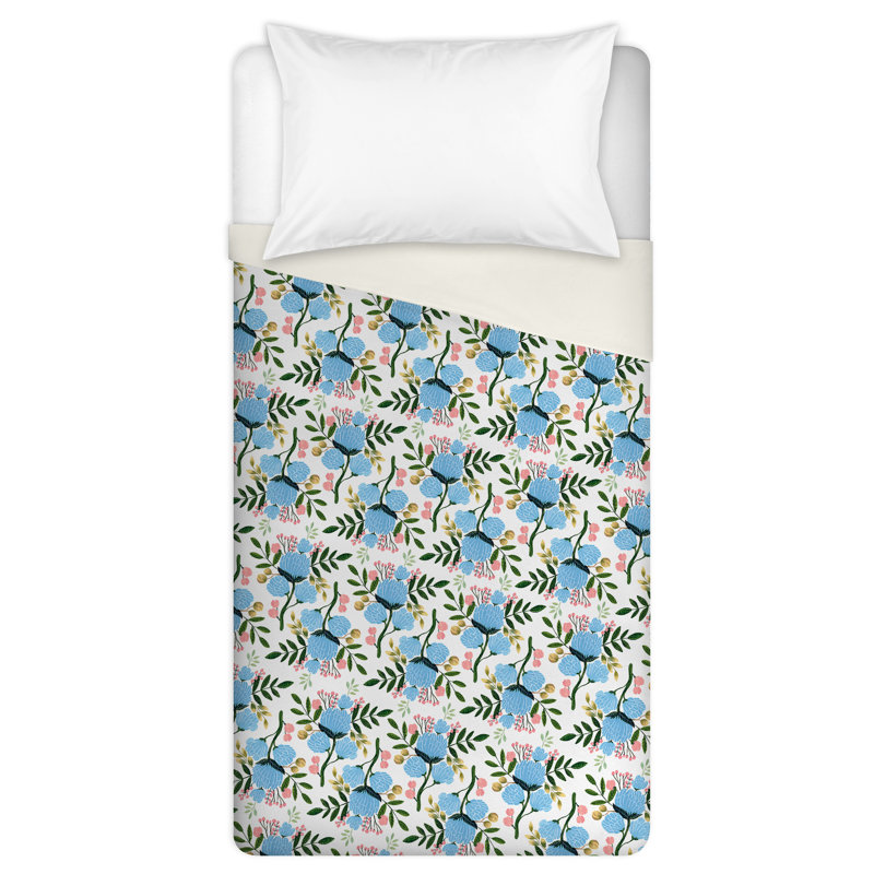 Floral Polyester Floral Duvet Cover, Twin Duvet Cover