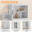 Enceinte de litière pour chat de 41 pouces avec échelle robuste, meuble pour chat caché à double couche avec porte latérale, armoire à litière Villa moderne-1013849900