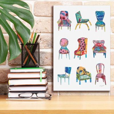  'Mod Chair Chart' by Courtney Prahl Canvas Wall Art, 12" x 18"