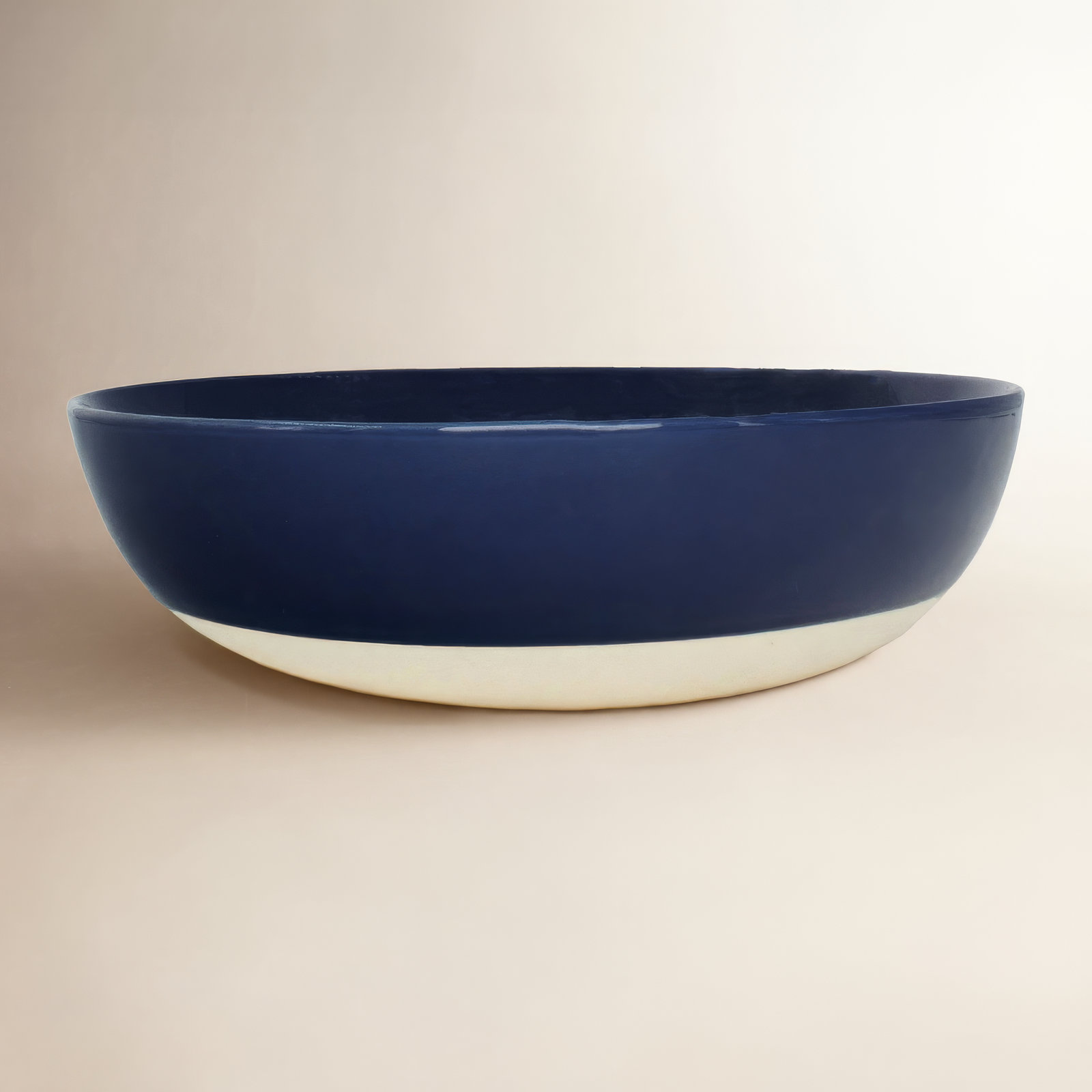 Shell Bisque Porcelain Serving Bowl, Indigo