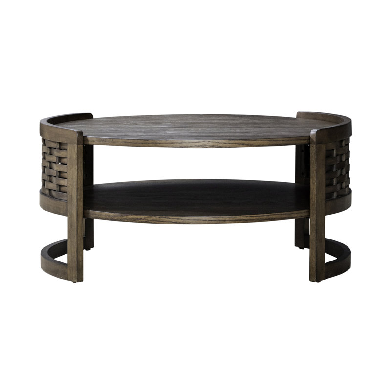 Calpine Round Cocktail Table W/ Shelf