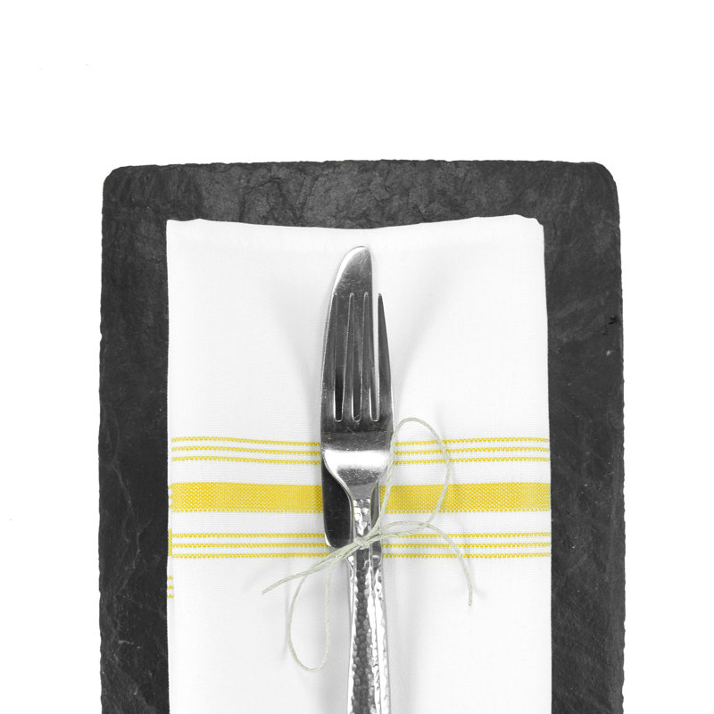 Polyester Striped Rectangle Napkin, Gold