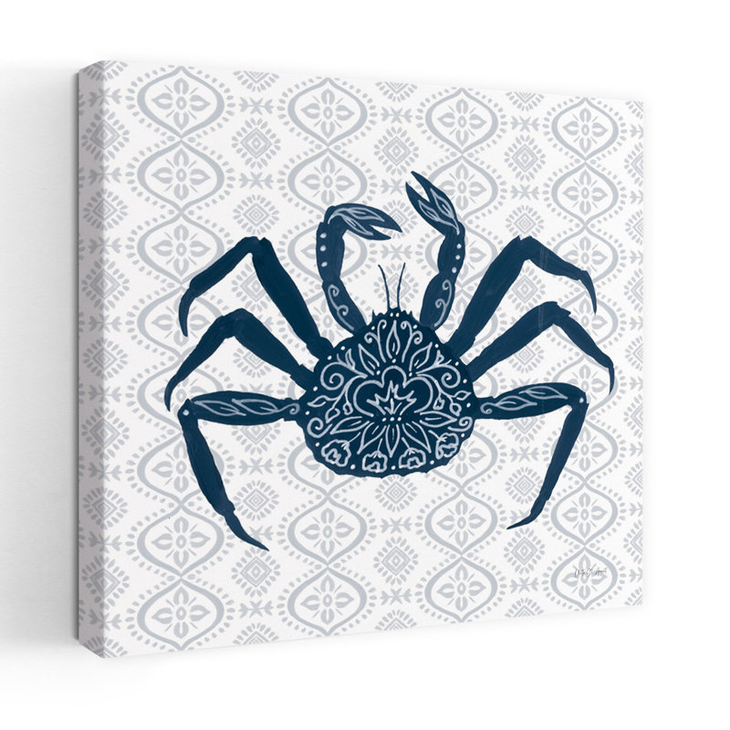 Crabe délicat côtier V, art côtier, H 18 po x l 18 po