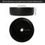 Meuble-lavabo flottant peu encombrant avec lavabo vasque noir mat et rangement ouvert