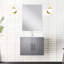 Ensemble de meuble-lavabo simple l 24 po x P 22 po gris foncé avec miroir de 18 po-841090539