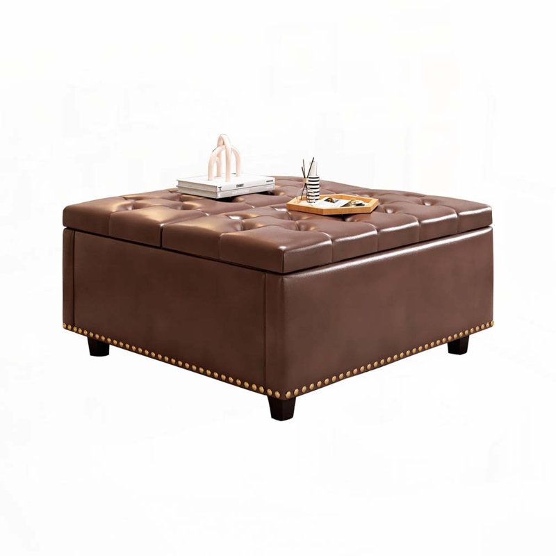 Repose-pieds Upholstery Stoage, Brun
