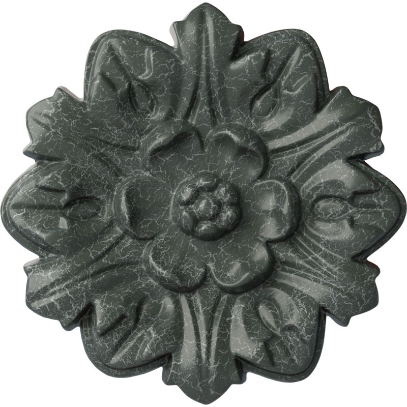 Médaillon de plafond Endurathane Odessa, DO 7 1/2 po x P 1 1/8 po (convient aux auvents jusqu'à 2 1/2 po), fini givré peint à la main