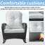 Chaise berçante d'extérieur en osier Roschelle-998570579