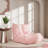 Faux Leather Memory Foam Bean Bag Chair-1505418784