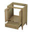 Base d'armoire de salle de bain seulement - finition naturelle 23,2 po Profondeur du meuble-lavabo encastré de couleur compatible