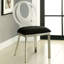 Ensemble de 2 chaises d'appoint en microfibre et en métal au fini argent et noir