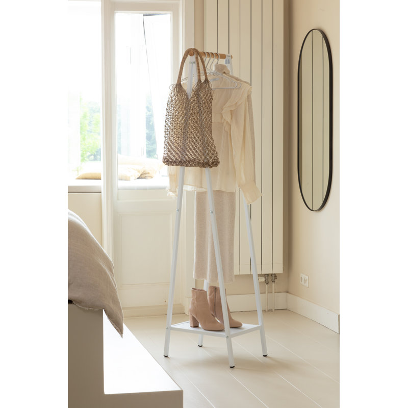 Portant à vêtements bourgogne, compact, Blanc