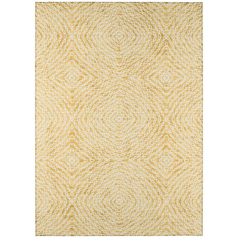 Anndria Washable Geometric Indoor / Outdoor Rug, Rectangle 9' x 12'