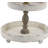 Neill White Wood 3 Level Tiered Server 15" x 15" x 24"