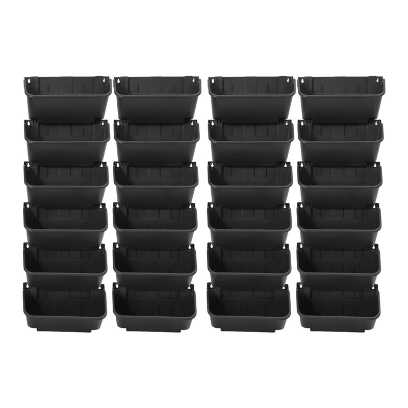 24PCS Set Wall-Mounted Planter, Black