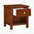 Willard 20" Transitional Wood Nightstand with Single Dovetail Drawer, Kenilin Metal Glides & Lower Storage Cubby