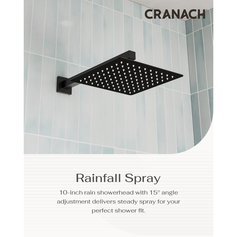 Crozet Pressure Balance Two-Function Shower System with 10-inch Rain Shower Head and Hand Shower (Valve Included)