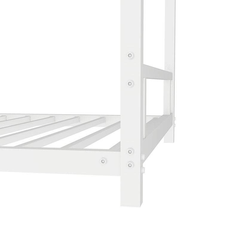 Metal Twin Over Twin Bunk Bed, White