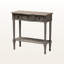 Console Sequoia à 1 tiroir en bois avec finition grise, H 31,35 po x l 31,28 po x P 13,85 po