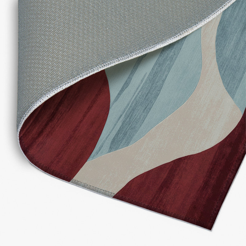 Watercolor Red Indoor and Outdoor Area Rug, Rectangle 2' x 3'
