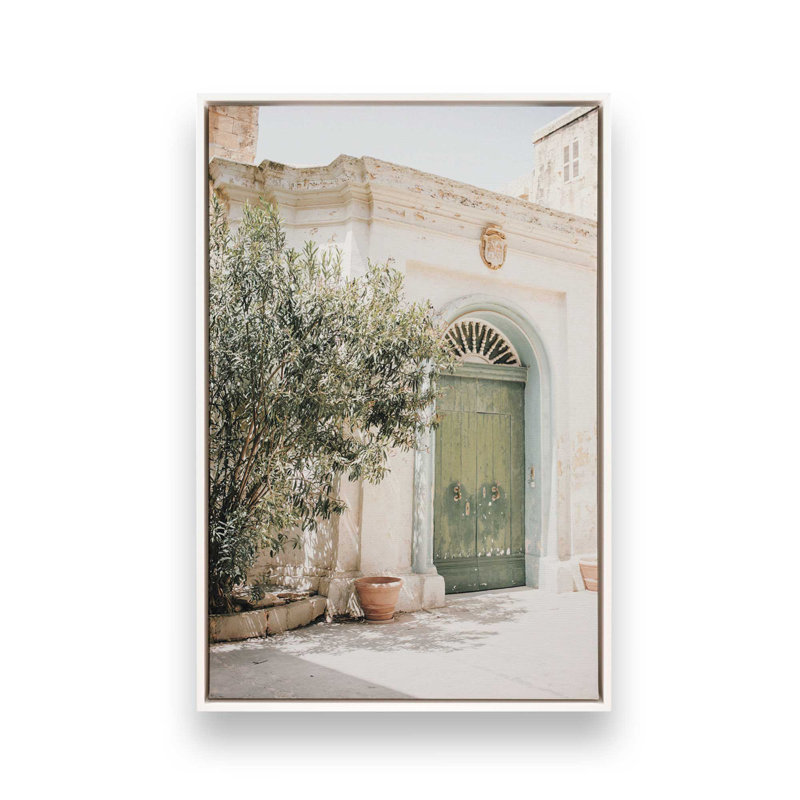 Impression sur toile Secret Garden Gate, H 30,75 po x l 20,75 po x P 1,75 po, Cadre flottant blanc opaque
