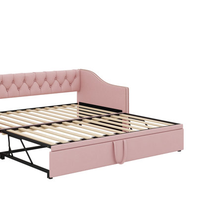 Twin Size Upholstered Daybed With Trundle