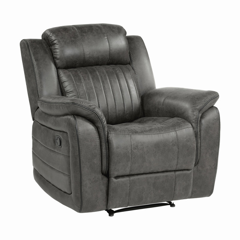 Fauteuil inclinable classique brun-gris classique 1pc, Gris