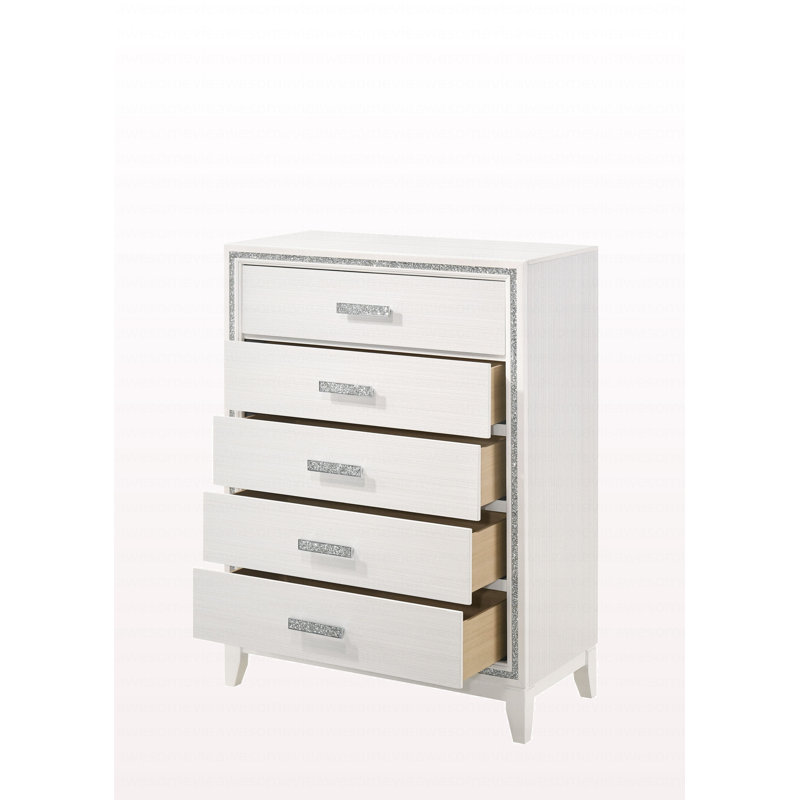 Commode blanche de style moderne, Blanc