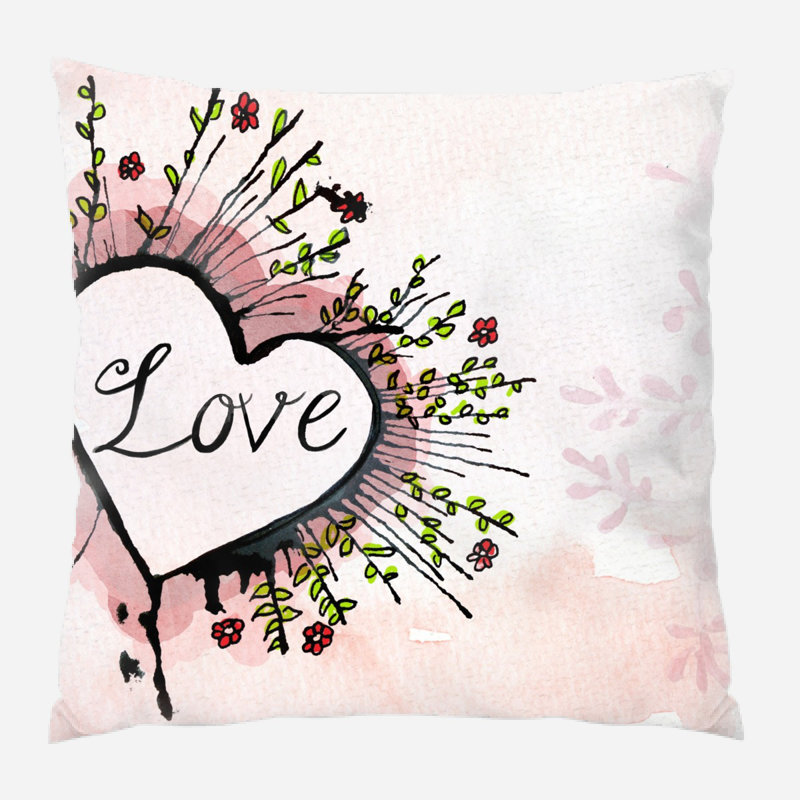  Coussin Love, Microsuède, Intérieur