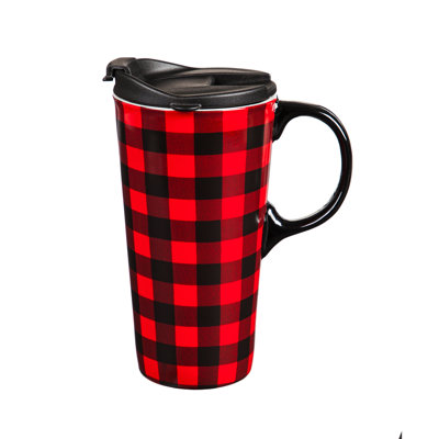 Tasse de voyage 17 oz Buffalo Plaid