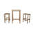 Avalon Teak Wood Patio Dining Set with Square Table-134821881-134821878