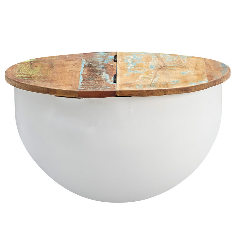 Providence Solid Coffee Table with Storage, White
