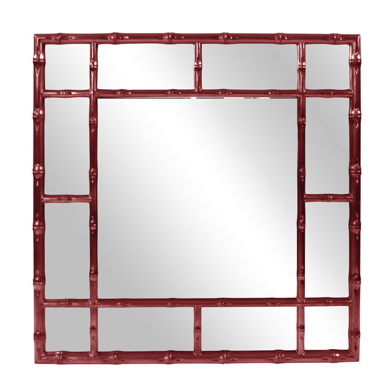 Eile Square Mirror, Burgundy