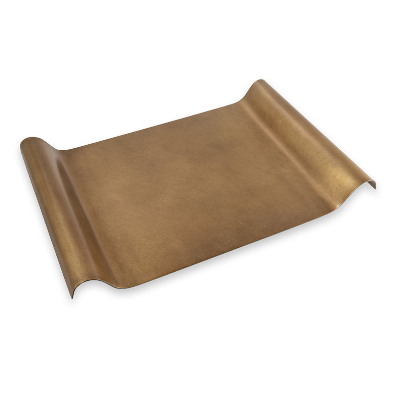 Quinton Steel Decorative Tray, Brass
