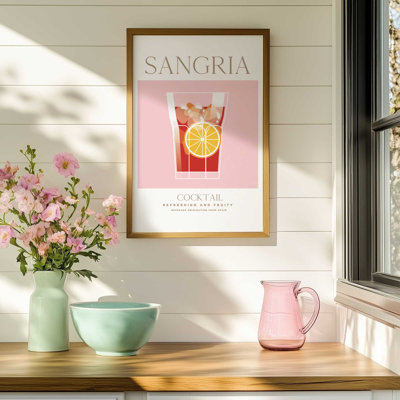 Sangria Cocktail Poster Print 