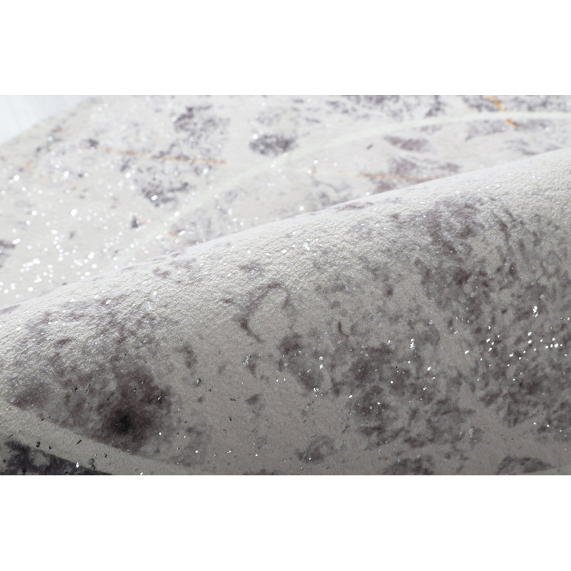 Ganix Hand Tufted Abstract Indoor Rug, Round 5'