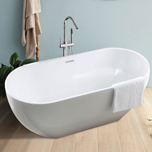 Baignoire de trempage autoportante en acrylique 60 po x 29 po