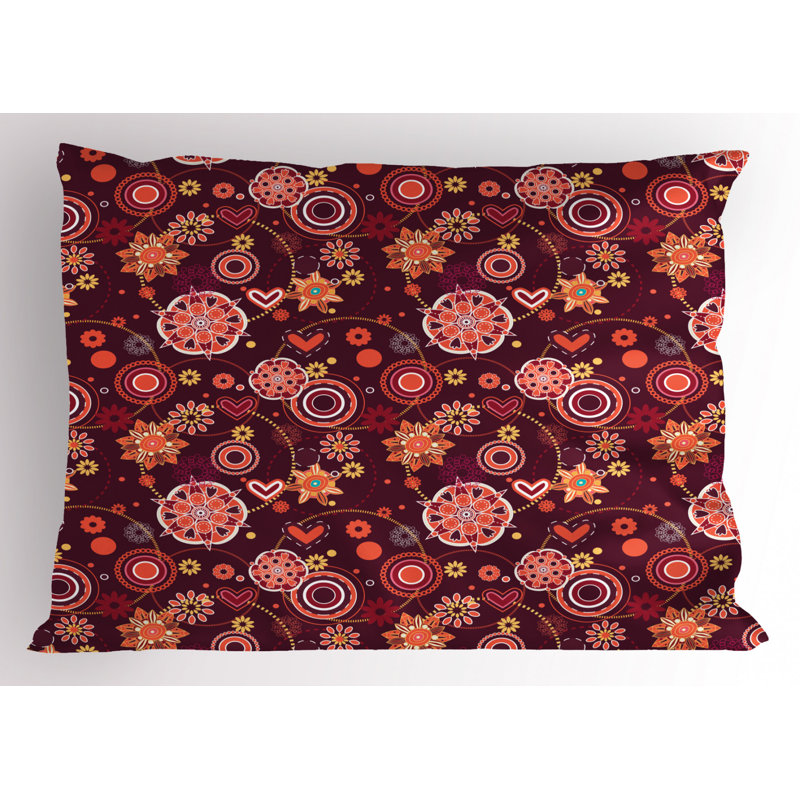 Spring Polyester Floral Sham Set, Queen