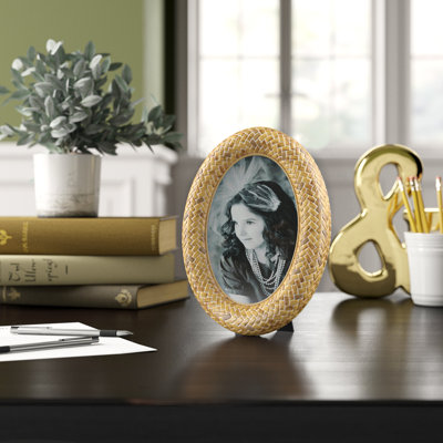 Linnea Brown Oval Single Picture Frame