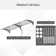 HOMCOM 200cm W x 80cm D Plastic Cover Retractable Door / Window Awning