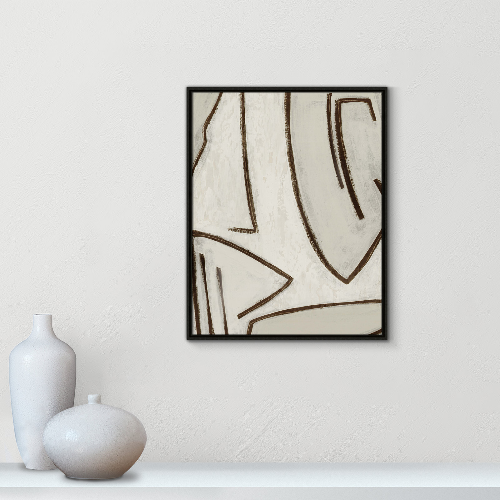 Line Work II, 23.5" W x 29.5" H, Espresso