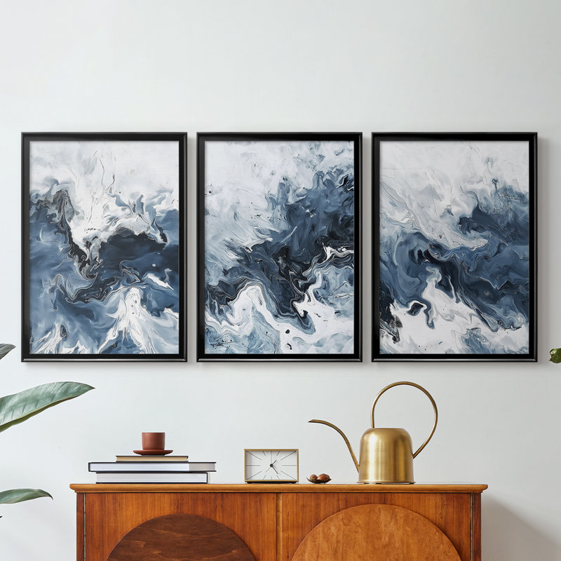 NAUTICAL Series CCxxxi - Toile tendue avec châssis sur mesure - 3 pièces, H 21 po x l 30 po