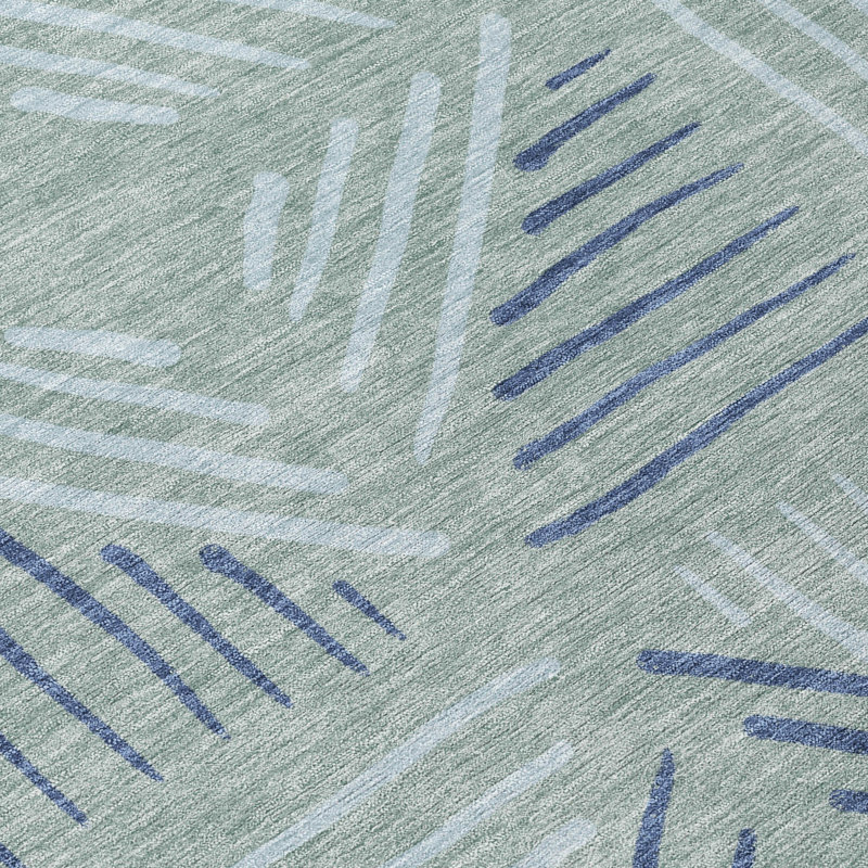 Tapis géométrique intérieur / extérieur lavable à la machine Kugler ACN2413, Rectangle 9 pi x 12 pi