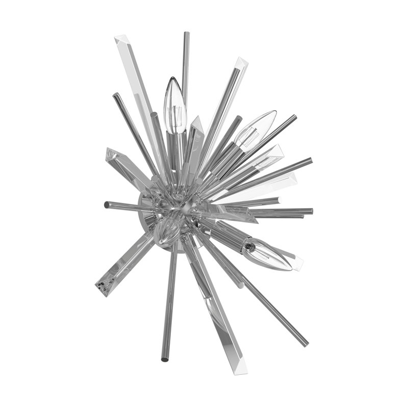 Palisades 4 - Light Flush Mounted Sconce, Polished Chrome