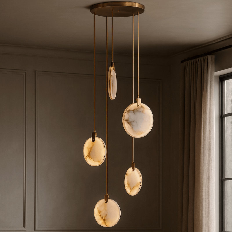 Lustre en marbre 5 lumières Moonshade