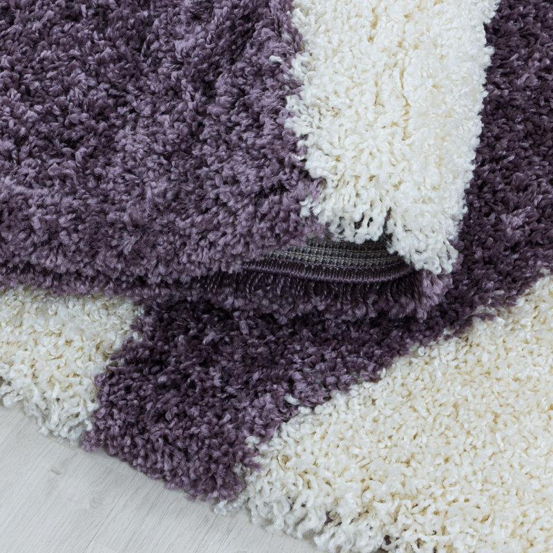 Tappahannock Shaggy Lila/Cream Rug, Rectangle 280 x 370cm