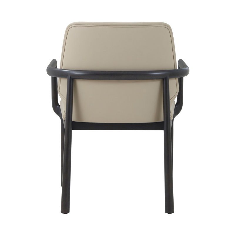 Kesden Leather Arm Chair, Silent Black
