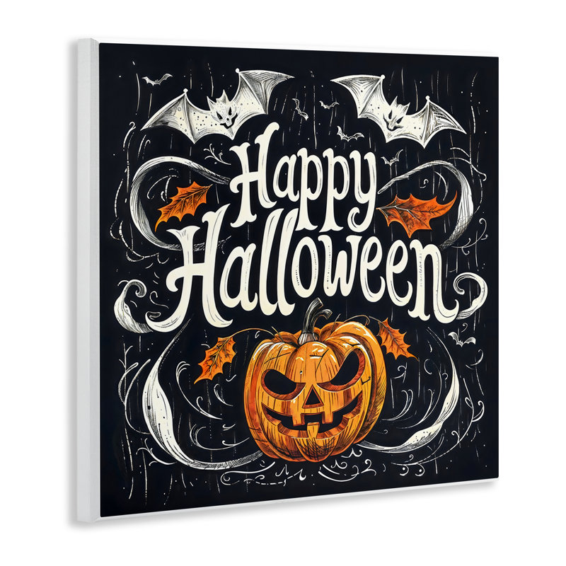Plaque décorative «Happy Halloween with Ornate», design par Creative Studio