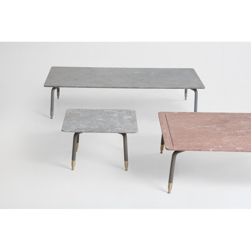 Outdoor Square Coffee Table, Volcano, Brass