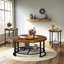 Brinnley 3 - Piece Living Room Table Set, Coffee Table and End Table Set, Modern Industrial Accent Tables with Storage Shelf, Round Coffee Table Set of 3 for Apartment Home  (Set of 3)-1366247986